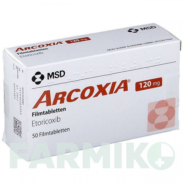 АРКОКСИА (ARCOXIA) 120 мг таблетки 50 шт - Эторикоксиб ORGANON