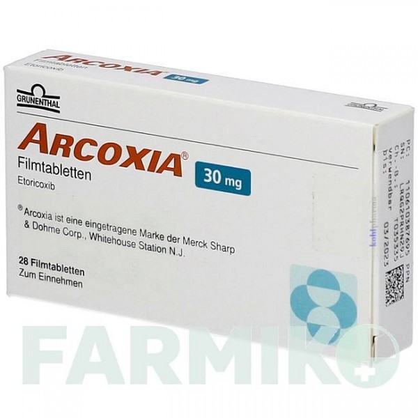АРКОКСІЯ (ARCOXIA) 30 мг таблетки 28 шт - Еторикоксиб KOHLPHARMA