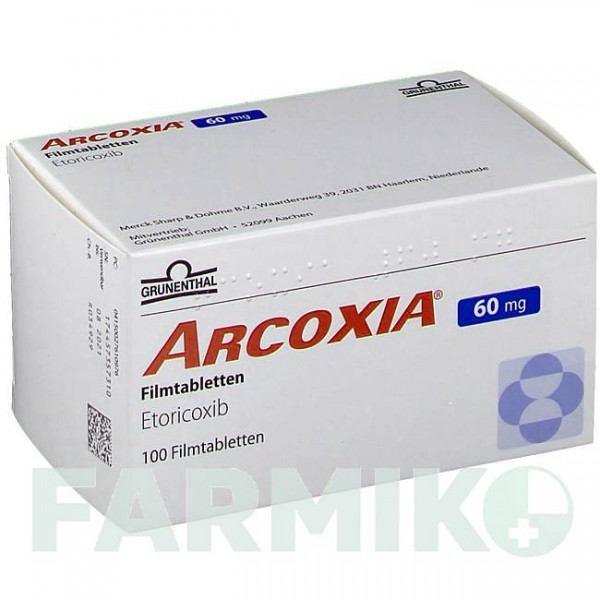 АРКОКСИА (ARCOXIA) 60 мг таблетки 100 шт - Эторикоксиб ORGANON