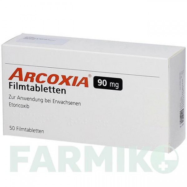 АРКОКСИА (ARCOXIA) 90 мг таблетки 50 шт - Эторикоксиб AXICORP PHARMA