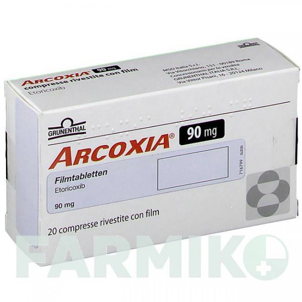 АРКОКСІЯ (ARCOXIA) 90 мг таблетки 20 шт - Еторикоксиб EMRA-MED