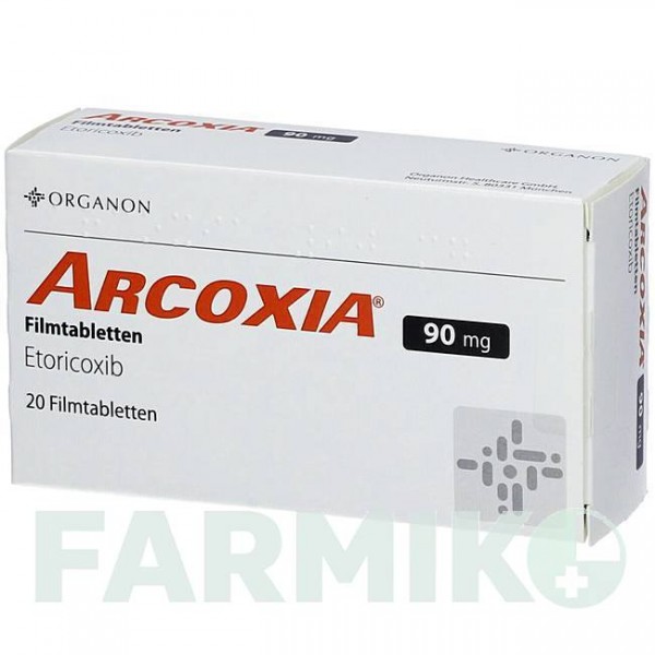 АРКОКСИА (ARCOXIA) 90 мг таблетки 20 шт - Эторикоксиб ORGANON