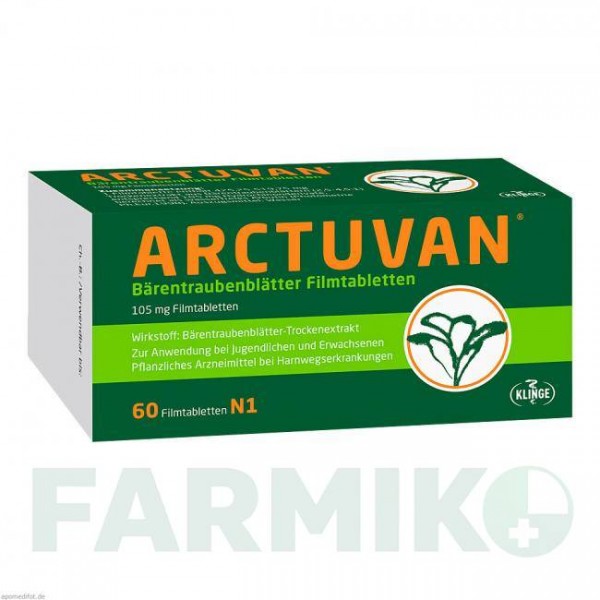 АРКТУВАН (ARCTUVAN) таблетки 60 шт - Листя мучниці KLINGE PHARMA