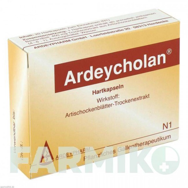 АРДЕЙХОЛАН (ARDEYCHOLAN) капсулы 20 шт - Листья артишока ARDEYPHARM