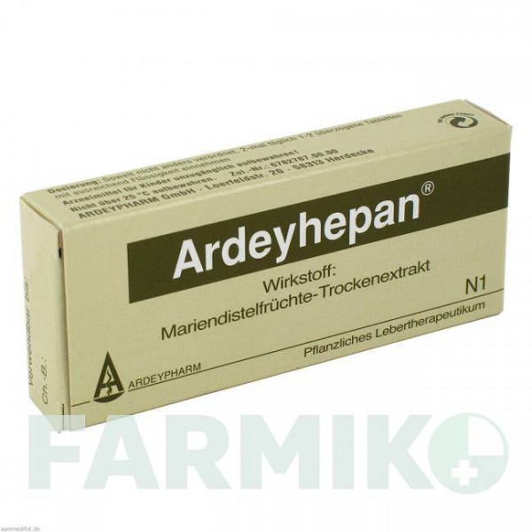 АРДЕЙГЕПАН (ARDEYHEPAN) таблетки 20 шт - Плоды расторопши пятнистой ARDEYPHARM