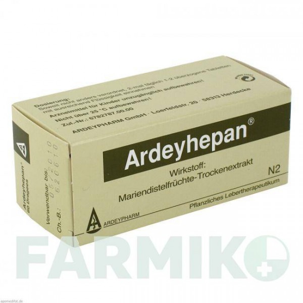 АРДЕЙГЕПАН (ARDEYHEPAN) таблетки 60 шт - Плоды расторопши пятнистой ARDEYPHARM
