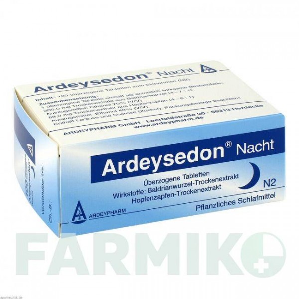 АРДЕЙСЕДОН (ARDEYSEDON) таблетки 100 шт - Активные вещества ARDEYPHARM