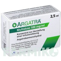 АРГАТРА (ARGATRA) 100 мг/мл флакон 1 шт - Аргатробан MITSUBISHI TANABE