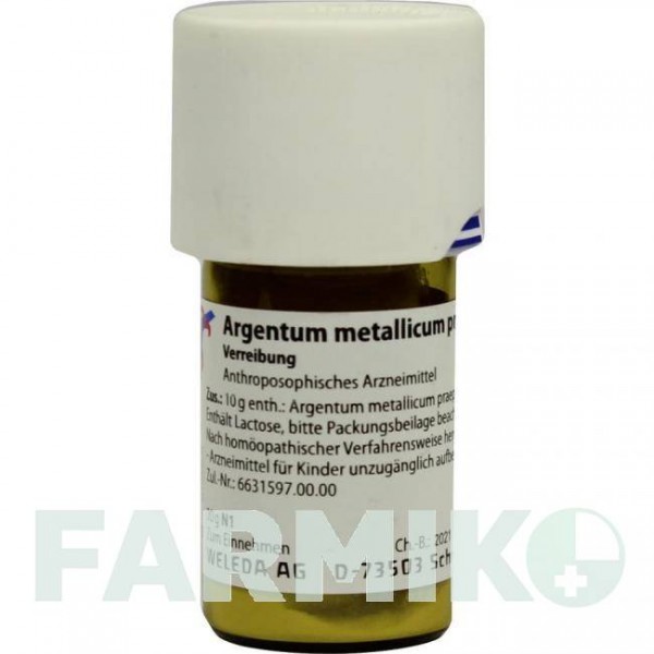 АРГЕНТУМ МЕТАЛЛИКУМ (ARGENTUM METALLICUM) D 12 тритурация 20 г - Гомеопатия WELEDA