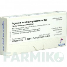 АРГЕНТУМ МЕТАЛЛИКУМ (ARGENTUM METALLICUM) D 20 ампулы 8 шт - Гомеопатия WELEDA