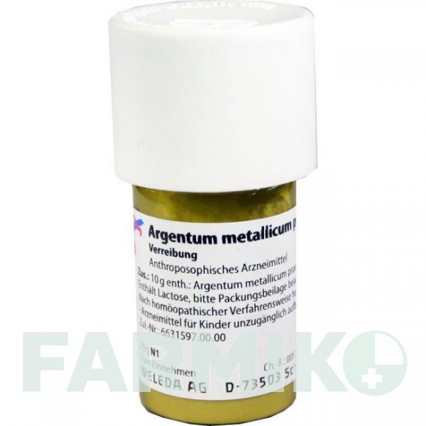 АРГЕНТУМ МЕТАЛЛИКУМ (ARGENTUM METALLICUM) D 30 тритурация 20 г - Гомеопатия WELEDA