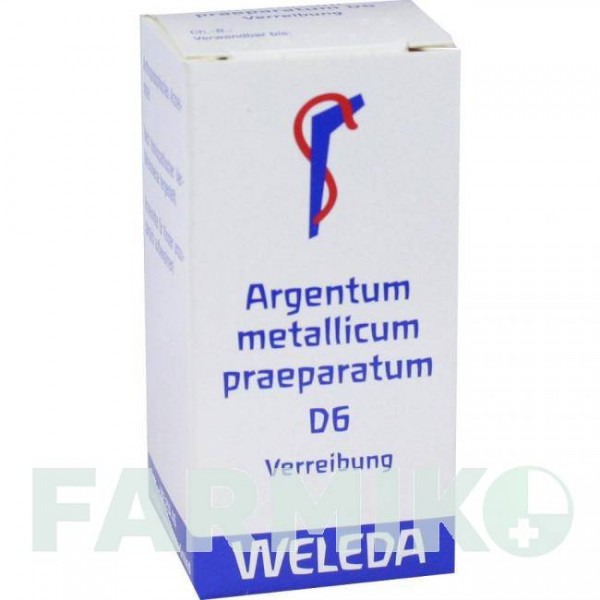 АРГЕНТУМ МЕТАЛЛИКУМ (ARGENTUM METALLICUM) D 6 тритурация 20 г - Гомеопатия WELEDA