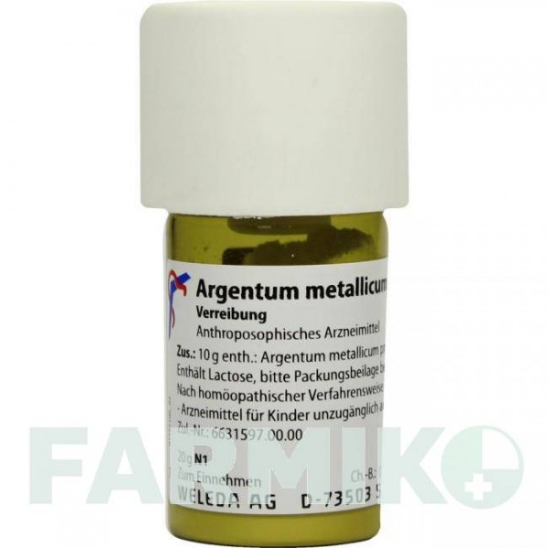 АРГЕНТУМ МЕТАЛІКУМ (ARGENTUM METALLICUM) D 8 тритурація 20 г - Гомеопатія WELEDA