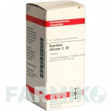 АРГЕНТУМ НИТРИКУМ (ARGENTUM NITRICUM) C 30 таблетки 80 шт - Гомеопатия DHU