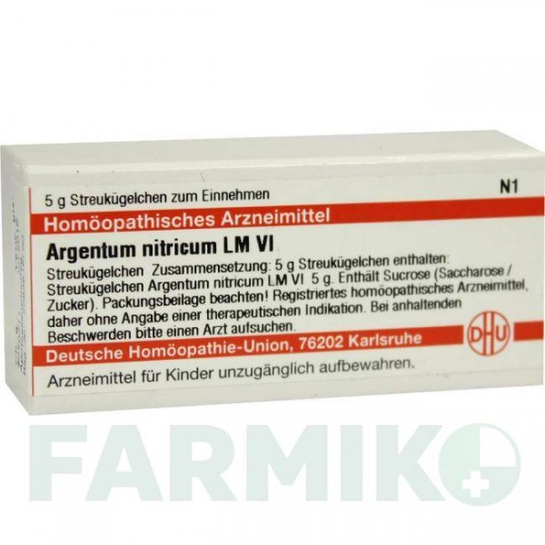 АРГЕНТУМ НИТРИКУМ (ARGENTUM NITRICUM) LM VI глобули 5 г - Гомеопатия DHU