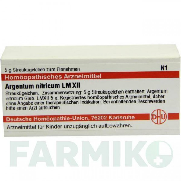 АРГЕНТУМ НИТРИКУМ (ARGENTUM NITRICUM) LM XII глобули 5 г - Гомеопатия DHU