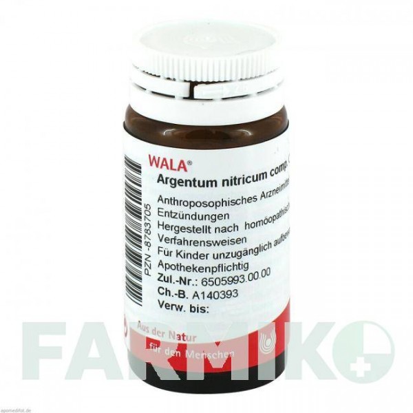 АРГЕНТУМ НИТРИКУМ (ARGENTUM NITRICUM) глобули 20 г - Гомеопатия WALA HEILMITTEL