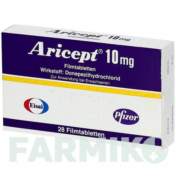 АРИСЕПТ (ARICEPT) 10 мг таблетки 28 шт - Донепезил EISAI