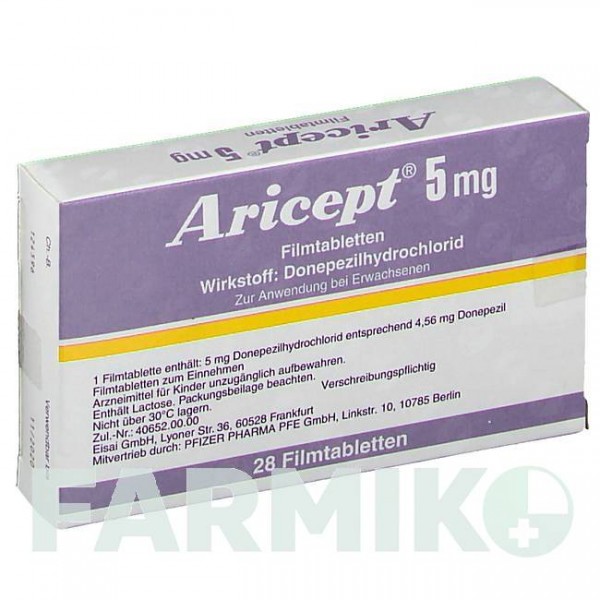 АРИСЕПТ (ARICEPT) 5 мг таблетки 28 шт - Донепезил EISAI