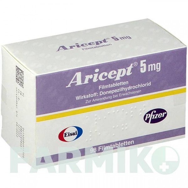 АРИСЕПТ (ARICEPT) 5 мг таблетки 98 шт - Донепезил EISAI
