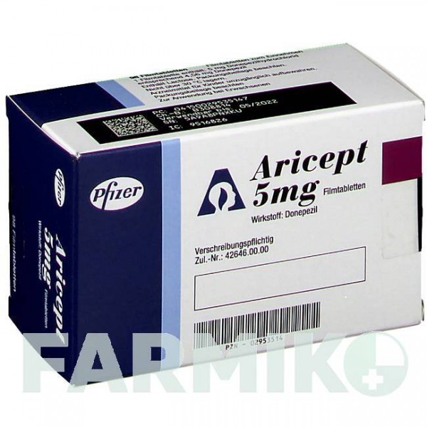 АРИСЕПТ (ARICEPT) 5 мг таблетки 98 шт - Донепезил EMRA-MED