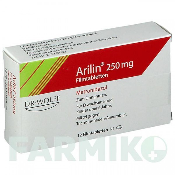 АРИЛИН (ARILIN) 250 таблетки 12 шт - Метронидазол DR.AUGUST WOLFF