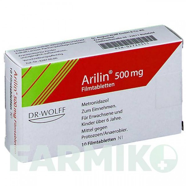АРИЛИН (ARILIN) 500 таблетки 10 шт - Метронидазол DR.AUGUST WOLFF