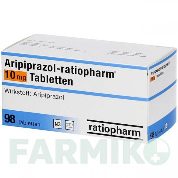 АРИПИПРАЗОЛ (ARIPIPRAZOL) 10 мг таблетки 98 шт - Арипипразол BB FARMA