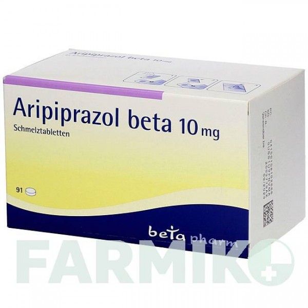 АРИПИПРАЗОЛ (ARIPIPRAZOL) 10 мг таблетки 91 шт - Арипипразол BETAPHARM