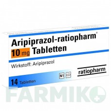 АРІПІПРАЗОЛ (ARIPIPRAZOL) 10 мг таблетки 14 шт - Арипіпразол RATIOPHARM