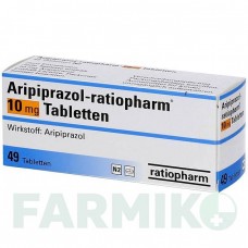 АРІПІПРАЗОЛ (ARIPIPRAZOL) 10 мг таблетки 49 шт - Арипіпразол RATIOPHARM