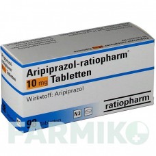АРІПІПРАЗОЛ (ARIPIPRAZOL) 10 мг таблетки 98 шт - Арипіпразол RATIOPHARM
