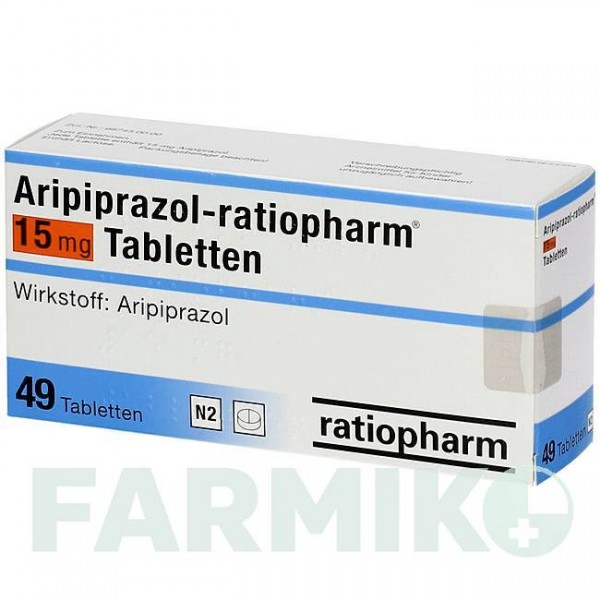 АРИПИПРАЗОЛ (ARIPIPRAZOL) 15 мг таблетки 98 шт - Арипипразол BB FARMA