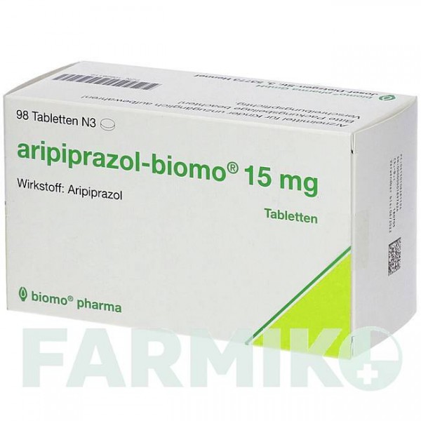 АРИПИПРАЗОЛ (ARIPIPRAZOL) 15 мг таблетки 98 шт - Арипипразол BIOMO PHARMA
