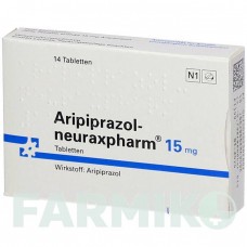 АРІПІПРАЗОЛ (ARIPIPRAZOL) 15 мг таблетки 14 шт - Арипіпразол NEURAXPHARM