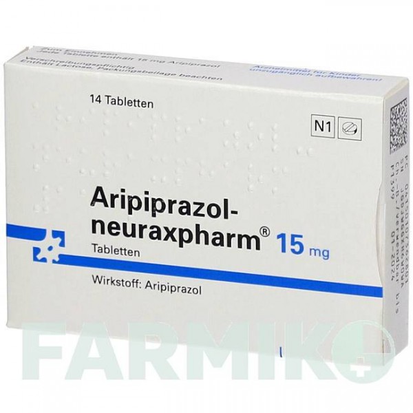 АРІПІПРАЗОЛ (ARIPIPRAZOL) 15 мг таблетки 14 шт - Арипіпразол NEURAXPHARM