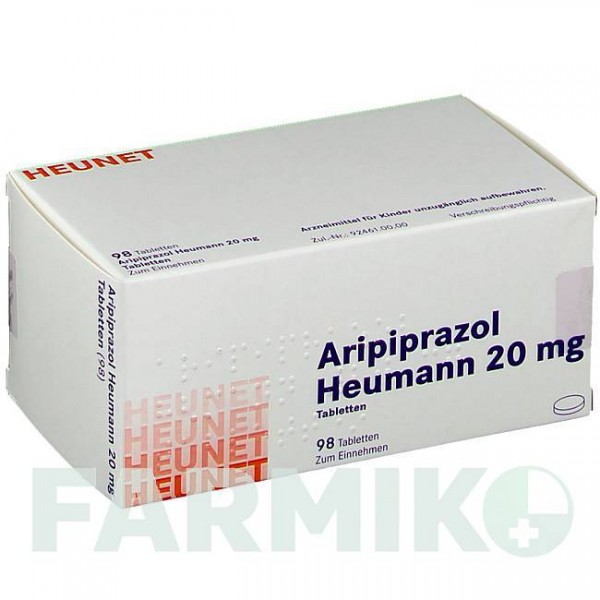 АРІПІПРАЗОЛ (ARIPIPRAZOL) 20 мг таблетки 14 шт - Арипіпразол HEUNET PHARMA