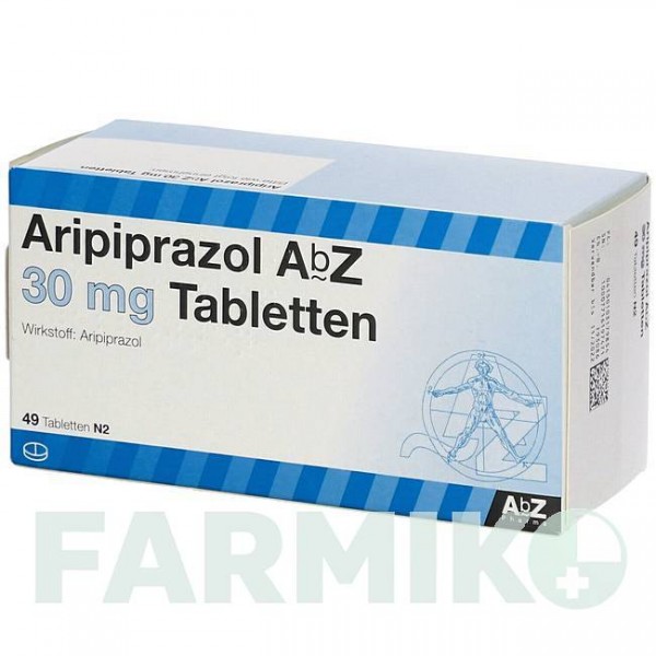 АРІПІПРАЗОЛ (ARIPIPRAZOL) 30 мг таблетки 49 шт - Арипіпразол ABZ PHARMA
