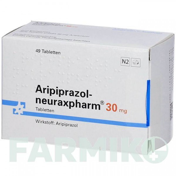 АРИПИПРАЗОЛ (ARIPIPRAZOL) 30 мг таблетки 49 шт - Арипипразол NEURAXPHARM