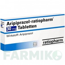 АРІПІПРАЗОЛ (ARIPIPRAZOL) 30 мг таблетки 98 шт - Арипіпразол RATIOPHARM