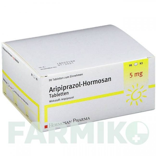 АРІПІПРАЗОЛ (ARIPIPRAZOL) 5 мг таблетки 98 шт - Арипіпразол HORMOSAN PHARMA
