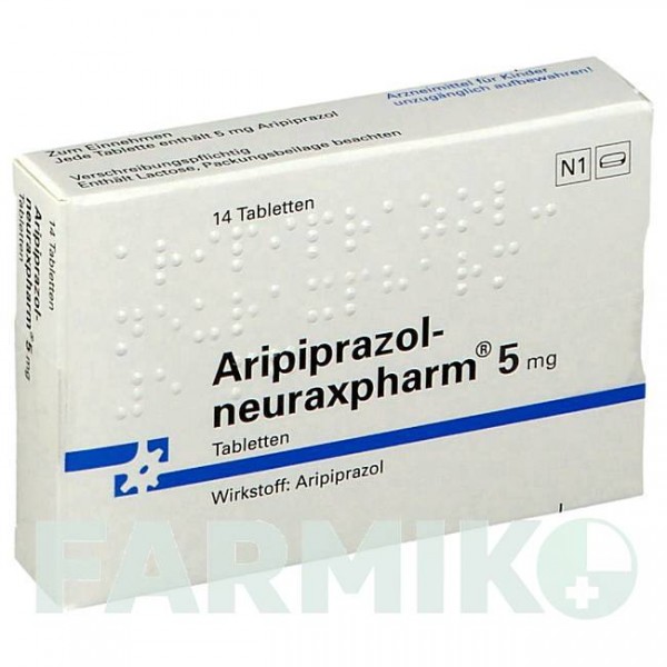 АРИПИПРАЗОЛ (ARIPIPRAZOL) 5 мг таблетки 14 шт - Арипипразол NEURAXPHARM