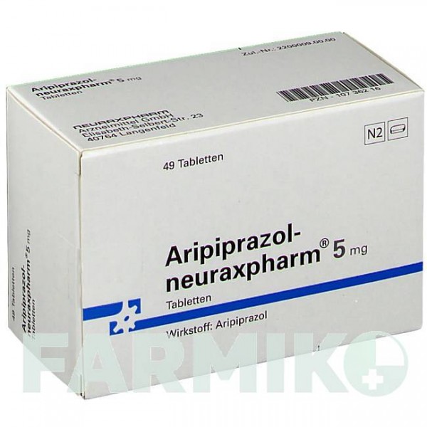 АРИПИПРАЗОЛ (ARIPIPRAZOL) 5 мг таблетки 49 шт - Арипипразол NEURAXPHARM
