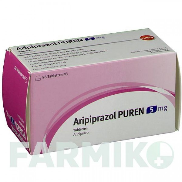 АРИПИПРАЗОЛ (ARIPIPRAZOL) 5 мг таблетки 98 шт - Арипипразол PUREN PHARMA