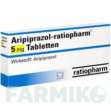 АРІПІПРАЗОЛ (ARIPIPRAZOL) 5 мг таблетки 14 шт - Арипіпразол RATIOPHARM