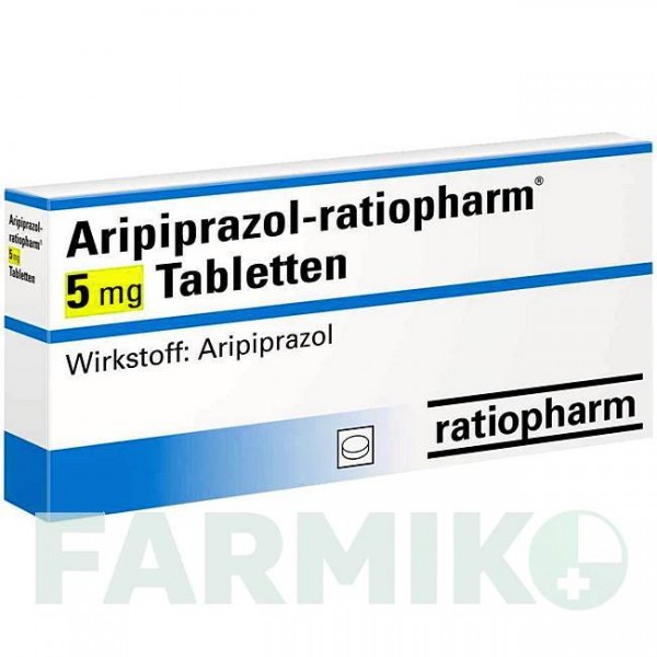 АРІПІПРАЗОЛ (ARIPIPRAZOL) 5 мг таблетки 14 шт - Арипіпразол RATIOPHARM