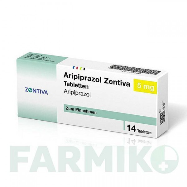 АРИПИПРАЗОЛ (ARIPIPRAZOL) 5 мг таблетки 14 шт - Арипипразол ZENTIVA