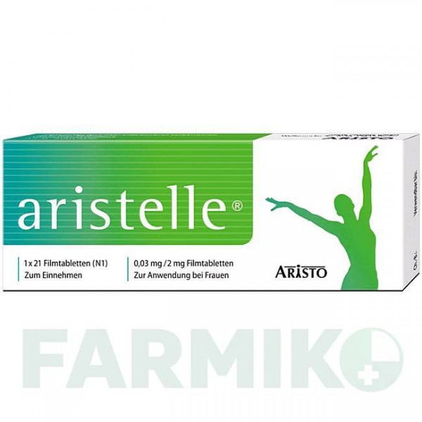 АРИСТЕЛЛЕ (ARISTELLE) 0,03 мг/2 мг таблетки 21 шт - Диеногест, Этинилэстрадиол ARISTO PHARMA