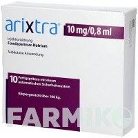 АРІКСТРА (ARIXTRA) 10 мг/0,8 мл розчин 7x0,8 мл - Фондапаринукс ABACUS MEDICINE