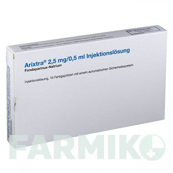 АРІКСТРА (ARIXTRA) 2,5 мг/0,5 мл розчин 10x0,5 мл - Фондапаринукс 2CARE4